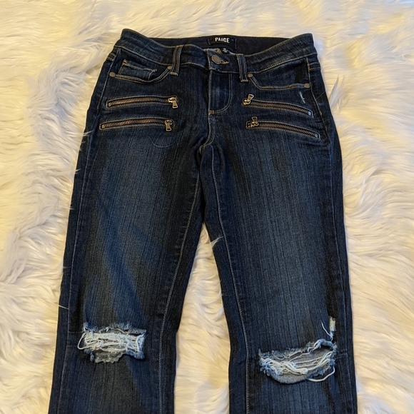 PAIGE Denim - Paige Edgemont distressed skinny jeans size 25
